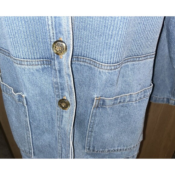 Vintage CMC Denim Schacket /chire Jacket Women’s Small Shoulder Pads - Picture 6 of 11